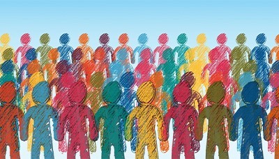 colorful sketch of people