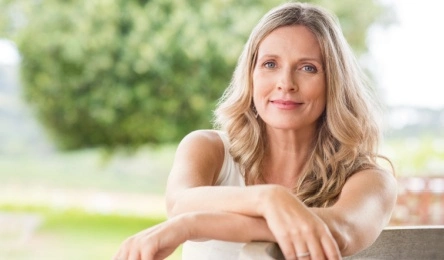 beautiful and confident middle aged woman